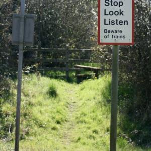 Footpath crossing railway line